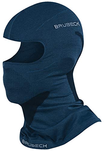 BRUBECK Fahrrad Sturmhaube | Merino Gesichtshaube Radfahren | atmungsaktive Gesichtsmaske Radsport | Balaclava Motorcycle | Motorradmaske | 41% Wolle | Gr. S - M | Marineblau | KM10370 | X-FACE BRUBECK Fahrrad Sturmhaube | Merino Gesichtshaube Radfahren | atmungsaktive Gesichtsmaske Radsport | Balaclava Motorcycle | Motorradmaske | 41% Wolle | Gr. S - M | Marineblau | KM10370 | X-FACE von BRUBECK