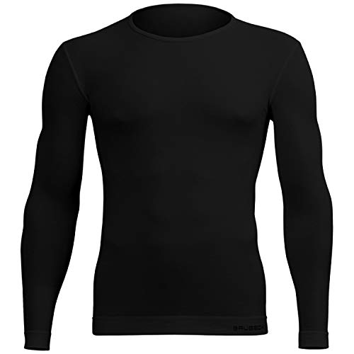 BRUBECK Herren Langarmshirt | Base Layer Langarm Männer | schwarzes T-Shirt 55% Baumwolle | Longsleeve atmungsaktiv formstabil | Long Sleeve Shirt | Unterhemd | schwarz | Gr. XL | LS01120A BRUBECK Herren Langarmshirt | Base Layer Langarm Männer | schwarzes T-Shirt 55% Baumwolle | Longsleeve atmungsaktiv formstabil | Long Sleeve Shirt | Unterhemd | schwarz | Gr. XL | LS01120A von BRUBECK