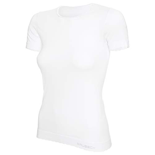 BRUBECK enges Kurzarmshirt Damen | Shirt Kurzarm atmungsaktiv für Frauen | weißes Unterhemd | Short Sleeve Crewneck T-Shirt | Shortsleeve Cotton | 55% Baumwolle | SS00970A | Gr. M | White BRUBECK enges Kurzarmshirt Damen | Shirt Kurzarm atmungsaktiv für Frauen | weißes Unterhemd | Short Sleeve Crewneck T-Shirt | Shortsleeve Cotton | 55% Baumwolle | SS00970A | Gr. M | White von BRUBECK