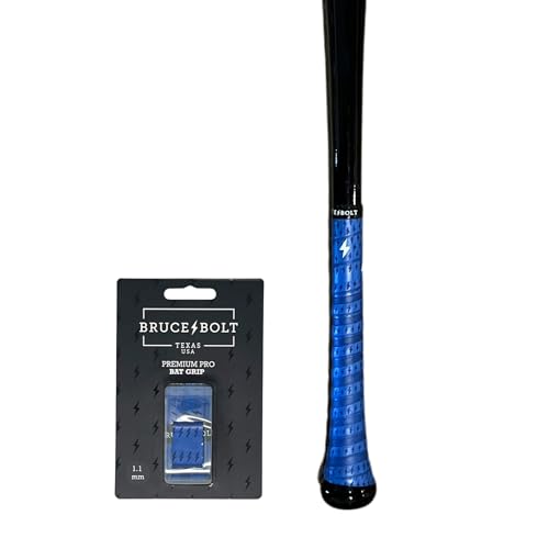 BRUCE BOLT Premium Pro Baseball- und Softball-Schlägergriff, 0,6 mm, Königsblau von BRUCE BOLT
