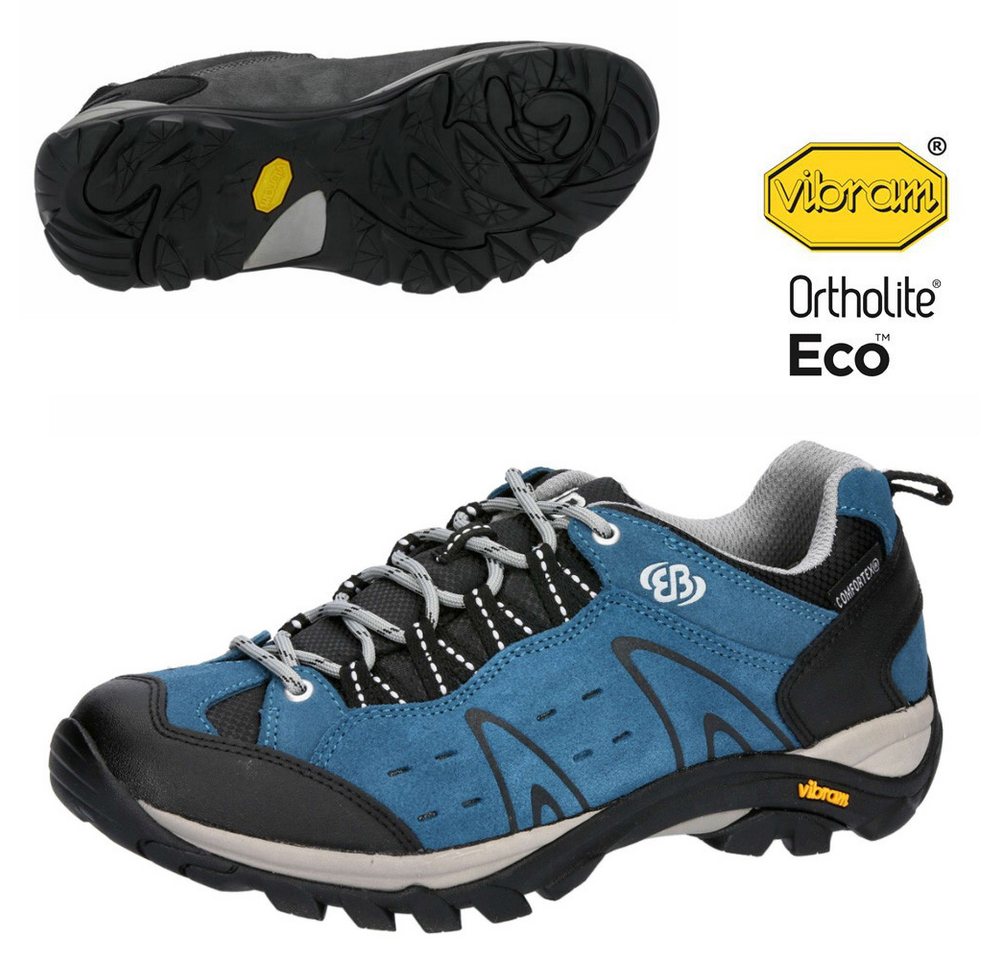 BRÜTTING Brütting - Mount Bona Low - Leder Vibram Outdoorschuhe, blau Wanderschuh BRÜTTING Brütting - Mount Bona Low - Leder Vibram Outdoorschuhe, blau Wanderschuh von BRÜTTING
