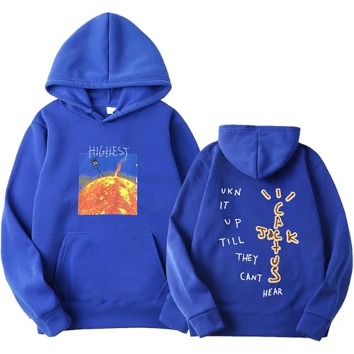 BSJTNFG Hip Hop Sänger Travi SCO Gedruckt Oversized Hoodie Kaktus Jack Cartoon Sweatshirt, Herbst Und Winter Kapuzenpullover Unisex Casual Jacke-color4||L von BSJTNFG