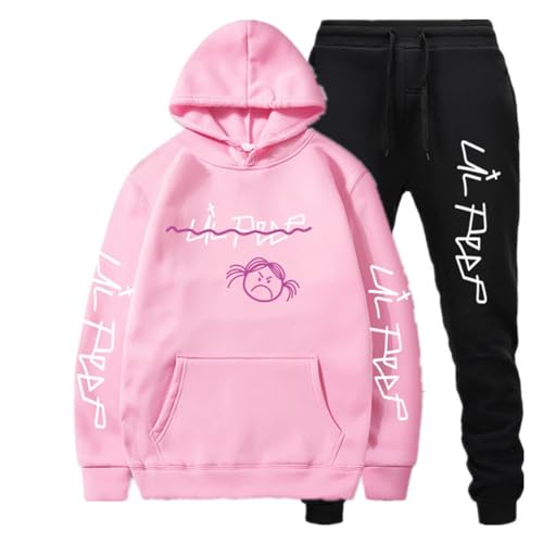 BSJTNFG Neu L Peep Hoodie Und Hose Set Männer Rap Hiphop L Peep Männer Cool Print Hip Hop Tops Hoodie Und Hose Set Männlich FEMA-color4||3XL von BSJTNFG