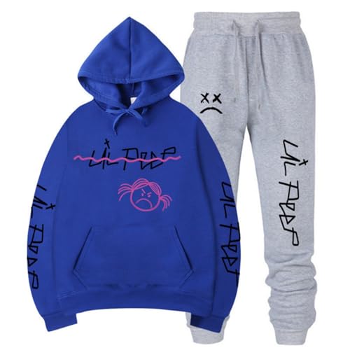 BSJTNFG Neu L Peep Hoodie Und Hose Set Männer Rap Hiphop L Peep Männer Cool Print Hip Hop Tops Hoodie Und Hose Set Männlich FEMA-color5||M von BSJTNFG