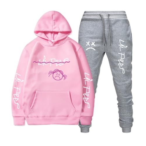 BSJTNFG Neu L Peep Hoodie Und Hose Set Männer Rap Hiphop L Peep Männer Cool Print Hip Hop Tops Hoodie Und Hose Set Männlich Fema-color13||4XL von BSJTNFG