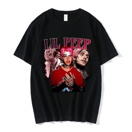 BSJTNFG Rap Hip Hop L Peep Cool Hip Hop Rapper T-Shirt Schwarz Mens Tee Unisex Shirt-color6||XXL von BSJTNFG