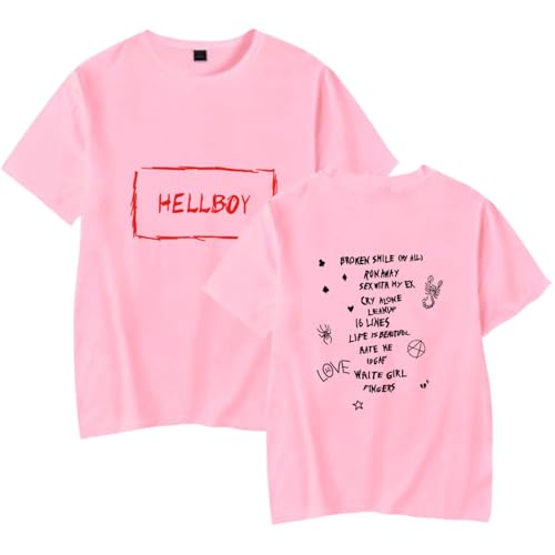 BSJTNFG Sommer Hot New Rapper L Peep Tshirt Männer Rap Hiphop L Peep Männer Cool T-Shirt Print Tee Hip Hop Tops T-Shirt Männlich Weiblich-color3||M von BSJTNFG