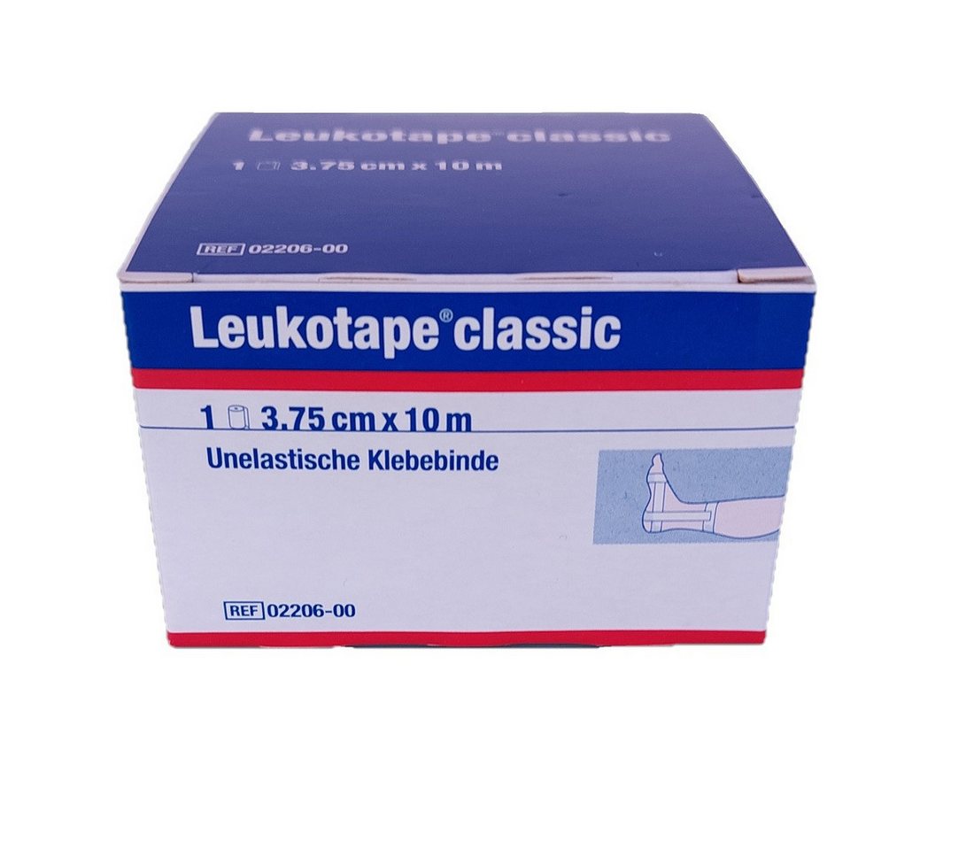 BSN medical GmbH Kinesiologie-Tape Leukotape classic weiss - Unelastische Klebebinde (Einzelpackung, 1-St) Größe 3,75 cm x 10 m von BSN medical GmbH