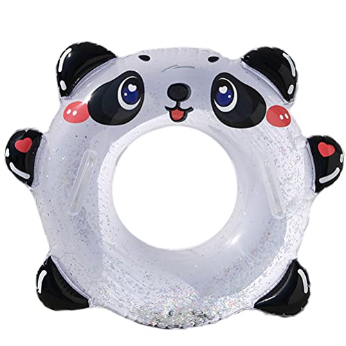 BSTCAR Panda Schwimmreifen für Kinder von 3-6 Jahren, Leuchtender Panda Aufblasbarer Schwimmring mit Griffen Pool Spielzeug Schwimmtrainingshilfe Kinder von BSTCAR