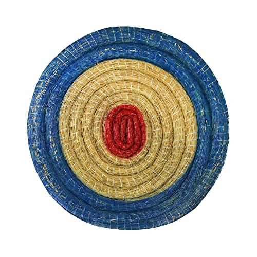 Strohscheibe Deluxe - Ø 60 cm - Zielscheibe, zur Auswahl mit Ständer, für Pfeil und Bogen (Farbe: blau-rot, ohne Ständer) von BSW STRONGHOLD