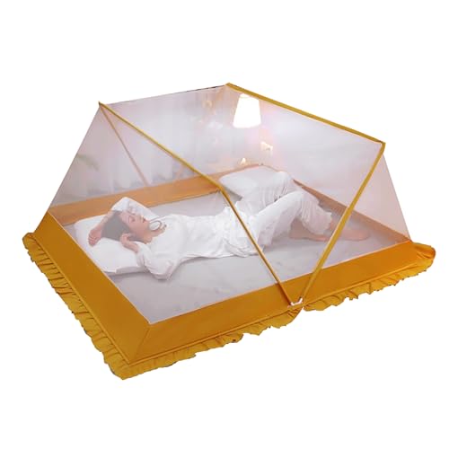 BTAISYDE Etagenbetten Moskitonetzzelt niedliches Druckdesign großes faltbares Design Baldachinnetz Zelt für Bett waschbar tragbar für drinnen und draußen, E,135 * 190 * 80cm von BTAISYDE