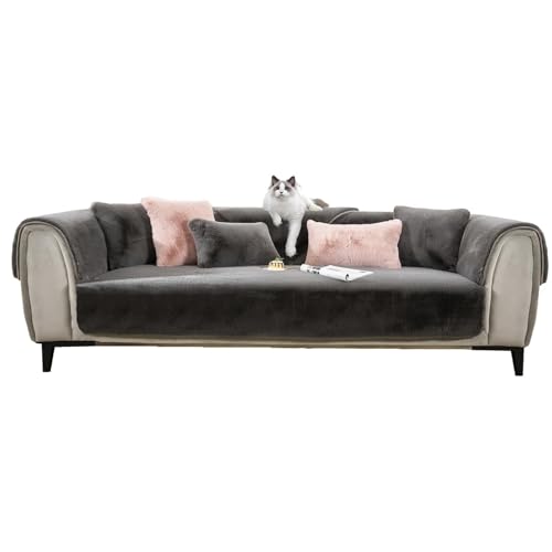 BTAISYDE Fleece Sofa Couch Abdeckungen Super Weich Warm Plüsch Sektional Couch Abdeckung Luxus Fuzzy Pelzigen Non Slip Sofa Slipcover Möbelschutz,B,70 * 150 von BTAISYDE