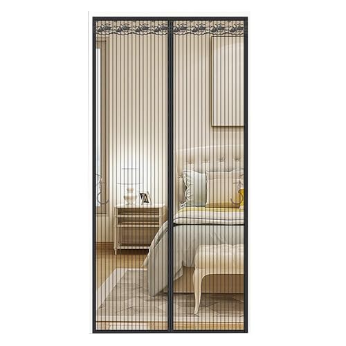 BTAISYDE Magnetic Screen Door, Haustier Freundlich Walk Through Door Screen Magnetic Closure- Magnetic Screen Door Mesh Keeps Bugs Out,Black,W 100cmxH200cm von BTAISYDE