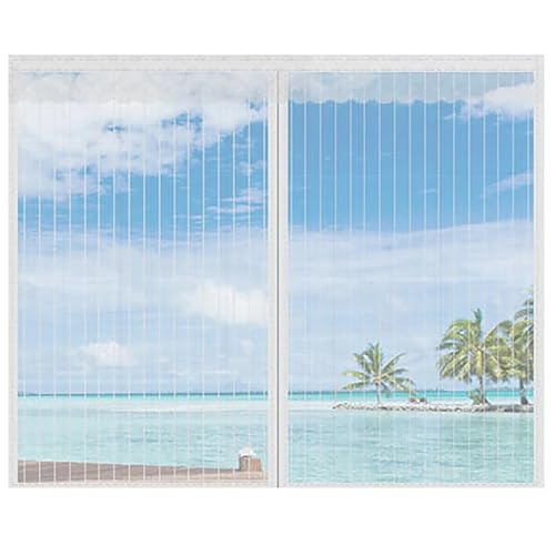 BTAISYDE Magnetischer Fensterbildschirm, Screen Door Mesh Window Screen Curtain, Magnetic Closing Door Screen to Keep Bugs Out,White,W100cm xH120cm von BTAISYDE