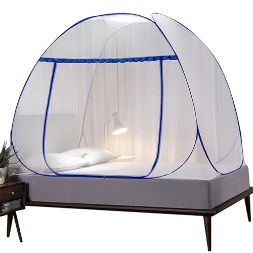 BTAISYDE Pop-up-Moskitonetz-Zelt Tragbar, Moskitonetz für Bett, Tragbares Eintüriges Pop-up-Moskitonetz mit Netzboden für Bett Baby Erwachsene Reise,A,100cm*195cm von BTAISYDE