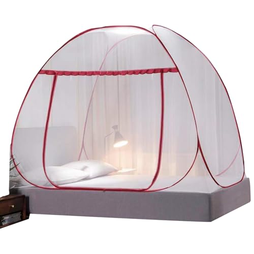 BTAISYDE Pop-up-Moskitonetz-Zelt Tragbar, Moskitonetz für Bett, Tragbares Eintüriges Pop-up-Moskitonetz mit Netzboden für Bett Baby Erwachsene Reise,C,180cm*200cm von BTAISYDE