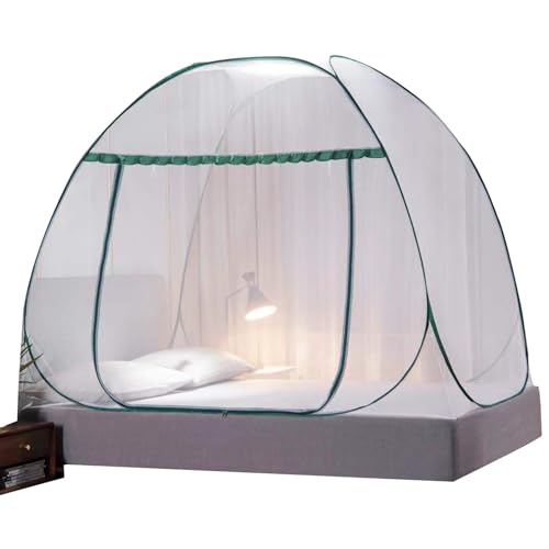 BTAISYDE Pop-up-Moskitonetz-Zelt Tragbar, Moskitonetz für Bett, Tragbares Eintüriges Pop-up-Moskitonetz mit Netzboden für Bett Baby Erwachsene Reise,D,120cm*195cm von BTAISYDE