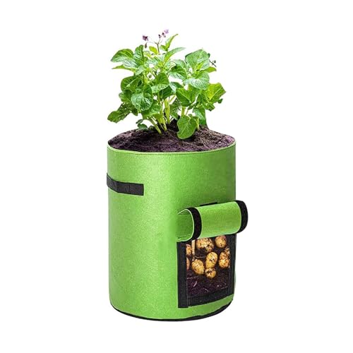 BTAISYDE Potato Grow Bag, Vegetable Grow Plant Bags mit Sichtfenster und Griffen für Gemüse, Obst, Blumen, Kartoffel,B,10Gallon von BTAISYDE