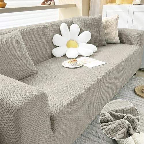 BTAISYDE Sofabezug Universal Sofa Schonbezüge - Sofabezug 1/2/3/4-Sitzer Stretch Armlehne Sofabezug Jacquard Couchbezüge Möbelschutz,H,L von BTAISYDE