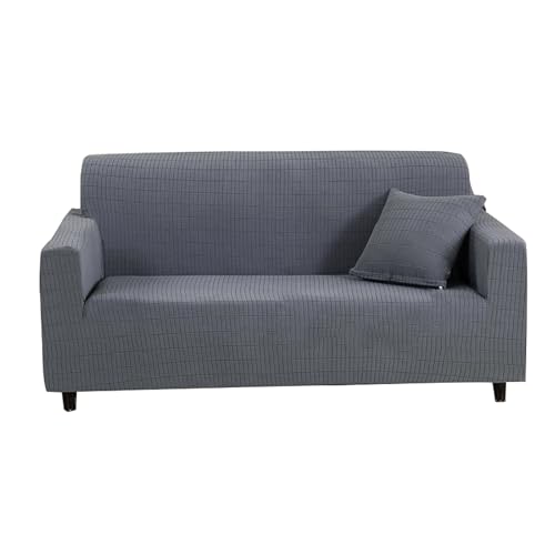 BTAISYDE Stretch Loveseat Slipcover Couch Sofa Cover Furniture Protector Weich mit Elastischen Boden für Kinder. Spandex Jacquard-Stoff Kleine Karos,E,90 von BTAISYDE