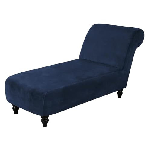 BTAISYDE Stretch Luxury Armless Chaise Longue Slipcover, Velvet Chaise Lounge Cover, Möbelbezüge Recliner Sofa Slipcover,C von BTAISYDE