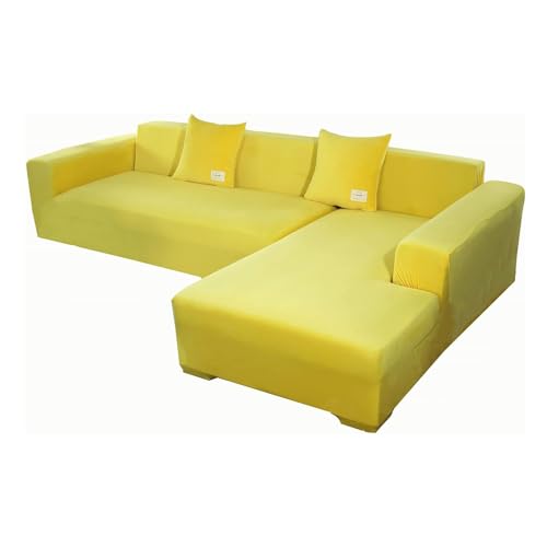 BTAISYDE Stretch-Sofa-Abdeckungen für Kissen Couch,Universal Verschleißfest Slipcover mit Elastischem Boden,Magische Couch Abdeckung Möbelschutz,Anti-Rutsch L Form Sofa Cover,F,1 von BTAISYDE