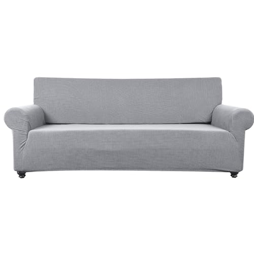 BTAISYDE Stretch Sofa Slipcover 1-Stück Couch Sofa Abdeckung Möbel Schutz Weich mit Elastischen Boden für Kinder, Spandex Jacquard-Stoff Kleine Karos,A,3 Seater von BTAISYDE