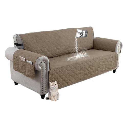 BTAISYDE Wende-Sofa-Abdeckung Waschbar Couch-Abdeckung für Hunde mit Elastischen Riemen Wasserbeständig Möbelschutz Couch-Abdeckung für Couch Sofa Haustierfreundlich,C,4 Seater von BTAISYDE