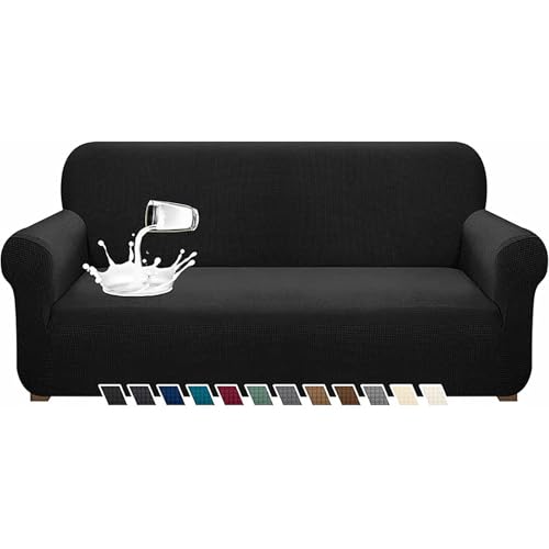 BTAISYDE wasserdichte Sofabezug rutschfest Hohe Stretch 1 Stück Wasserabweisend Couch Slipcover mit Elastischen Bändern, Waschbar Sofa Protector Vier Jahreszeiten Universal,E,180 von BTAISYDE