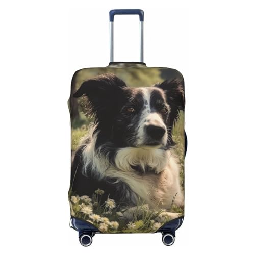 BTCOWZRV Gepäckabdeckung für Hunde, die auf dem Gras liegen, stilvolle Kofferabdeckungen für Gepäck, TSA-geprüft, elastischer, waschbarer Kofferschutz, kratzfest, Reisegepäckhüllen für 45,7–81,3 cm von BTCOWZRV