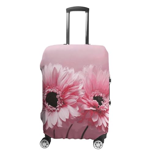 BTCOWZRV Gepäckabdeckung mit Blumenmuster, staubdicht, für Koffer, dick, elastisch, waschbar, passend für 48,3 - 81,3 cm (19 - 32 Zoll) Gepäck, weiß, XL von BTCOWZRV