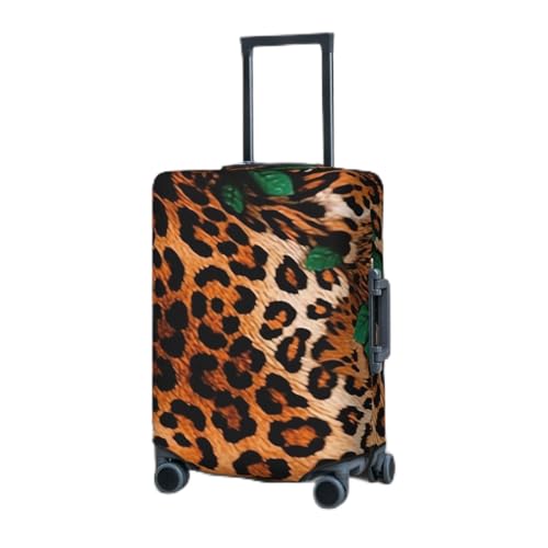 Gepäckabdeckung, elastisch, waschbar, schönes Leopardenmuster, Kofferabdeckungen für Gepäck, 45,7 - 81,3 cm, tragbare Reisegepäckabdeckungen, staubdicht, kratzfest, Gepäckabdeckungen, Schwarz , xl von BTCOWZRV