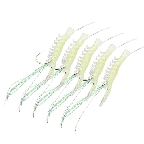 5 Stück Glow Fishing Rigs Garnelen String Haken Angelköder Rigs Angelköder Forellen Angeln Tackle Garnelen Köder von BTGHPI