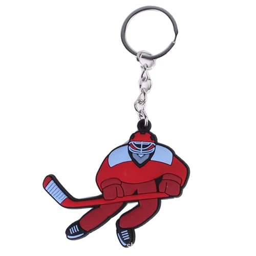 BTGHPI Modischer Eishockey-Schlüsselanhänger, Taschenanhänger, Cartoon-Wintersport-Anhänger, Schlüsselanhänger, Autoschlüsselhalter, Handtaschen-Dekoration von BTGHPI