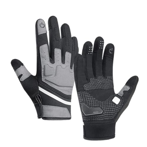 BTGHPI Winter-Motorrad-Handschuhe, Touchscreens, schützende Motorradhandschuhe, Vollfinger, taktische Reithandschuhe, Verschleißfestigkeit von BTGHPI