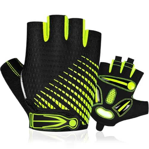 BTNEEU Fingerlose Fahrradhandschuhe mit Gel Halbfinger Radsport Handschuhe für Damen und Herren, Atmungsaktiv Rutschfestes Rennrad Handschuhe Männer für Mountainbike Training Fitness Sport BTNEEU Fingerlose Fahrradhandschuhe mit Gel Halbfinger Radsport Handschuhe für Damen und Herren, Atmungsaktiv Rutschfestes Rennrad Handschuhe Männer für Mountainbike Training Fitness Sport von BTNEEU