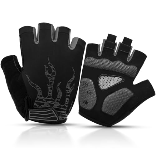BTNEEU Fingerlose Fahrradhandschuhe mit Gel Mountainbike Handschuhe Halbfinger Männer, Atmungsaktiv Trainingshandschuhe Rennrad Handschuhe Radhandschuhe MTB Handschuhe für Damen Herren (schwarz, XL) BTNEEU Fingerlose Fahrradhandschuhe mit Gel Mountainbike Handschuhe Halbfinger Männer, Atmungsaktiv Trainingshandschuhe Rennrad Handschuhe Radhandschuhe MTB Handschuhe für Damen Herren (schwarz, XL) von BTNEEU