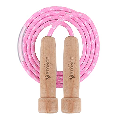 Springseil Erwachsener, BTONGE Traditionelles Verstellbares Baumwoll Seilspringen Kinder mit Natürlichem Holzgriff Speed Jump Rope für Fettverbrennung & springen Übung & Fitness - 300CM / 9.6FT Springseil Erwachsener, BTONGE Traditionelles Verstellbares Baumwoll Seilspringen Kinder mit Natürlichem Holzgriff Speed Jump Rope für Fettverbrennung & springen Übung & Fitness - 300CM / 9.6FT von BTONGE