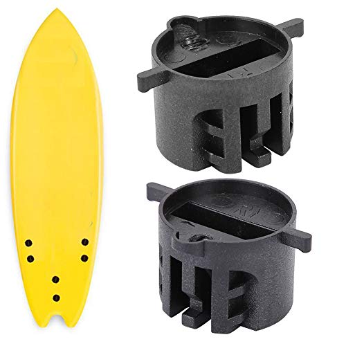 BTOSEP 6 Stück Plastikbecher-Stecker Surfbrett FCS Runder Surf-Fin-Stecker G5-Box-Fin-Stecker und Schraubenschlüssel (Schwarz) von BTOSEP