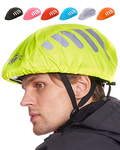 BTR Regenschutz für Fahrradhelm, winddichter Regenüberzug, atmungsaktiver und wasserfester Helmüberzug von BTR