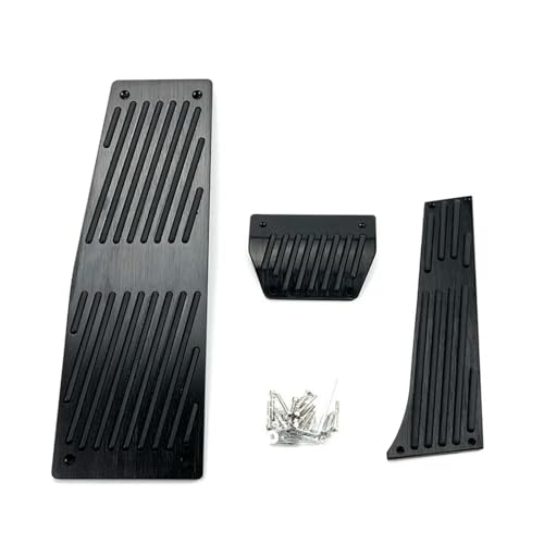 Fußpedal Pedalkappen Auto Styling Schwarz Silber Aluminium Legierung fußstütze Gas Pedal Bremspedal für BMW Old 5-Series E60 E61 E63 von BTSWXH