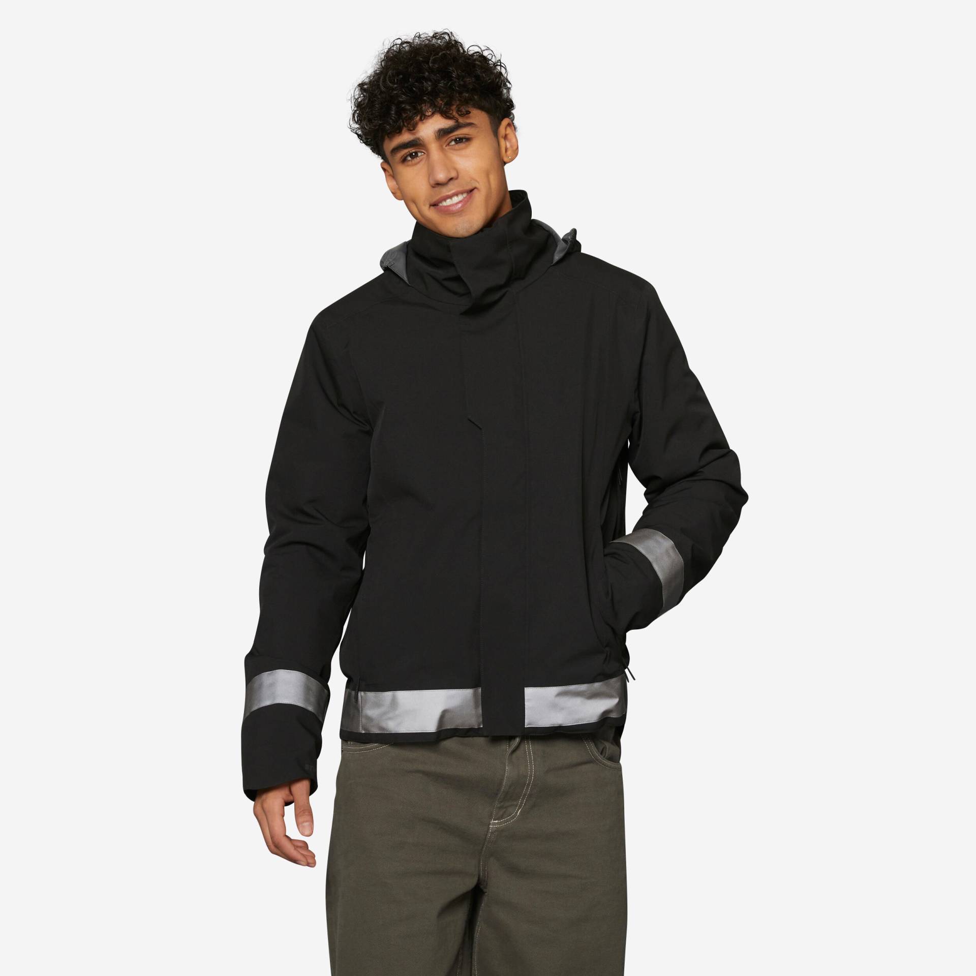 Fahrrad-Regenjacke City 540 Herren warm sichtbar bei Nacht schwarz Fahrrad-Regenjacke City 540 Herren warm sichtbar bei Nacht schwarz von BTWIN
