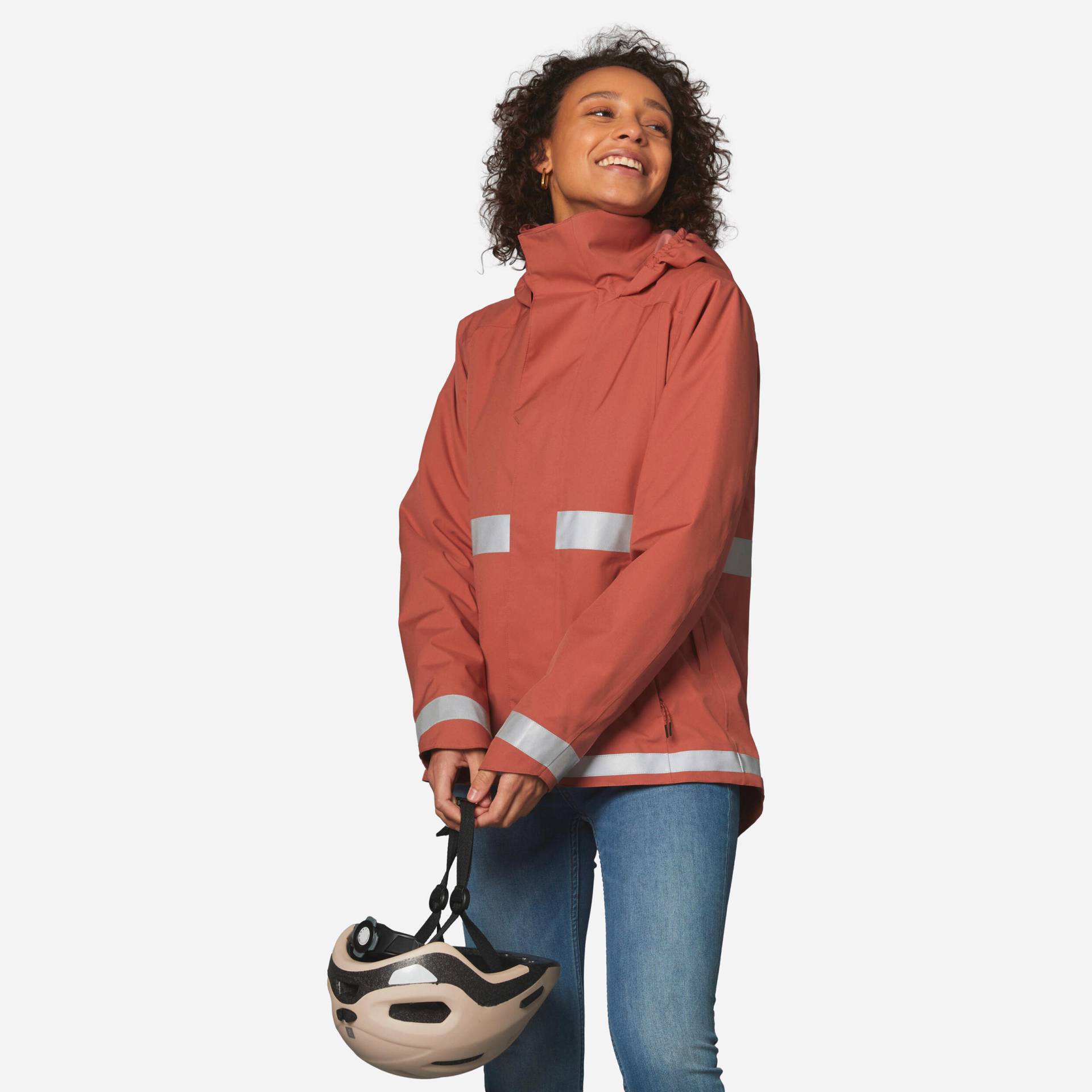 Fahrrad-Regenjacke City 540 Sichtbarkeit bei Nacht Damen braun Fahrrad-Regenjacke City 540 Sichtbarkeit bei Nacht Damen braun von BTWIN