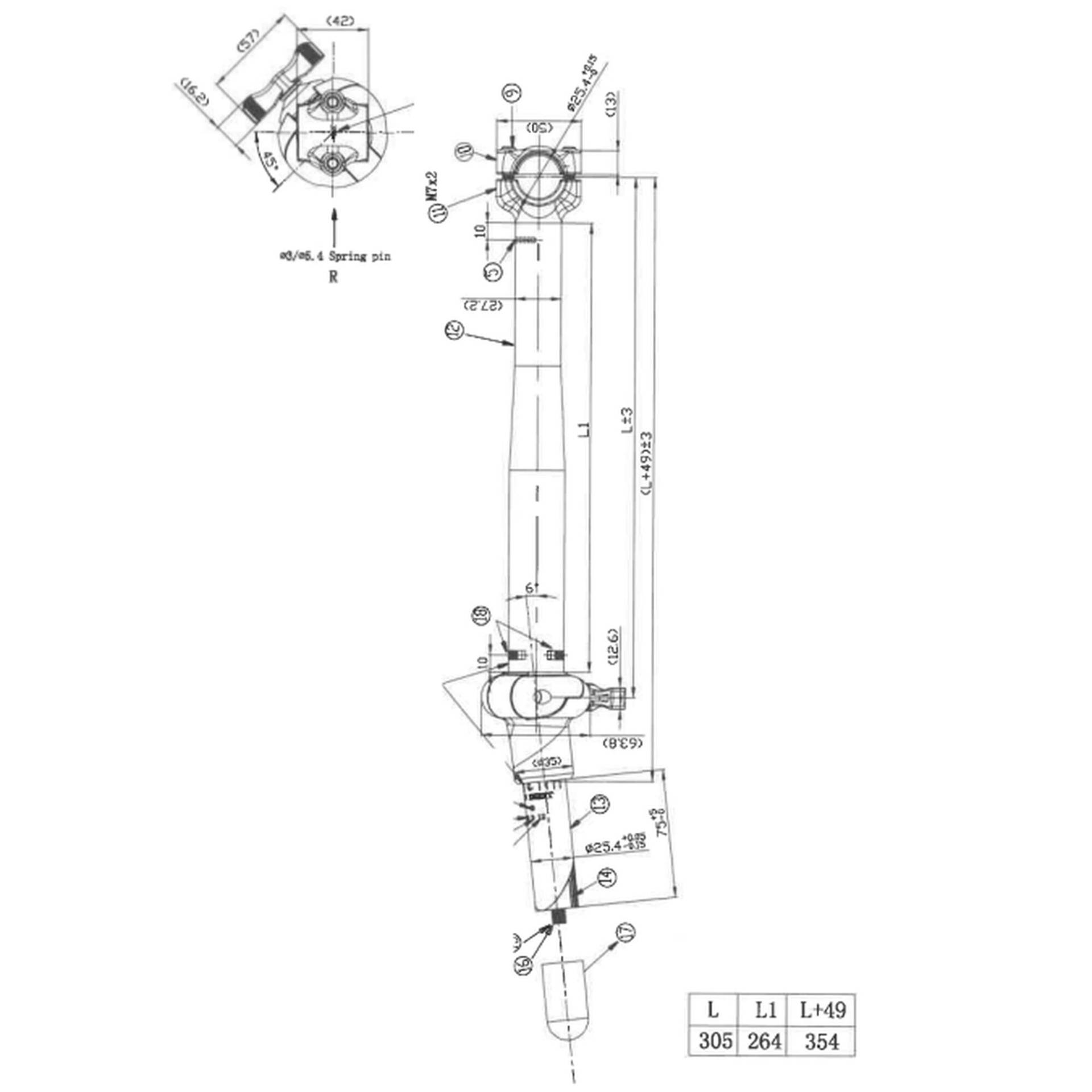 Gefederter Schaftvorbau für Klappfahrrad Faltrad Tilt oder Fold Gefederter Schaftvorbau für Klappfahrrad Faltrad Tilt oder Fold von BTWIN