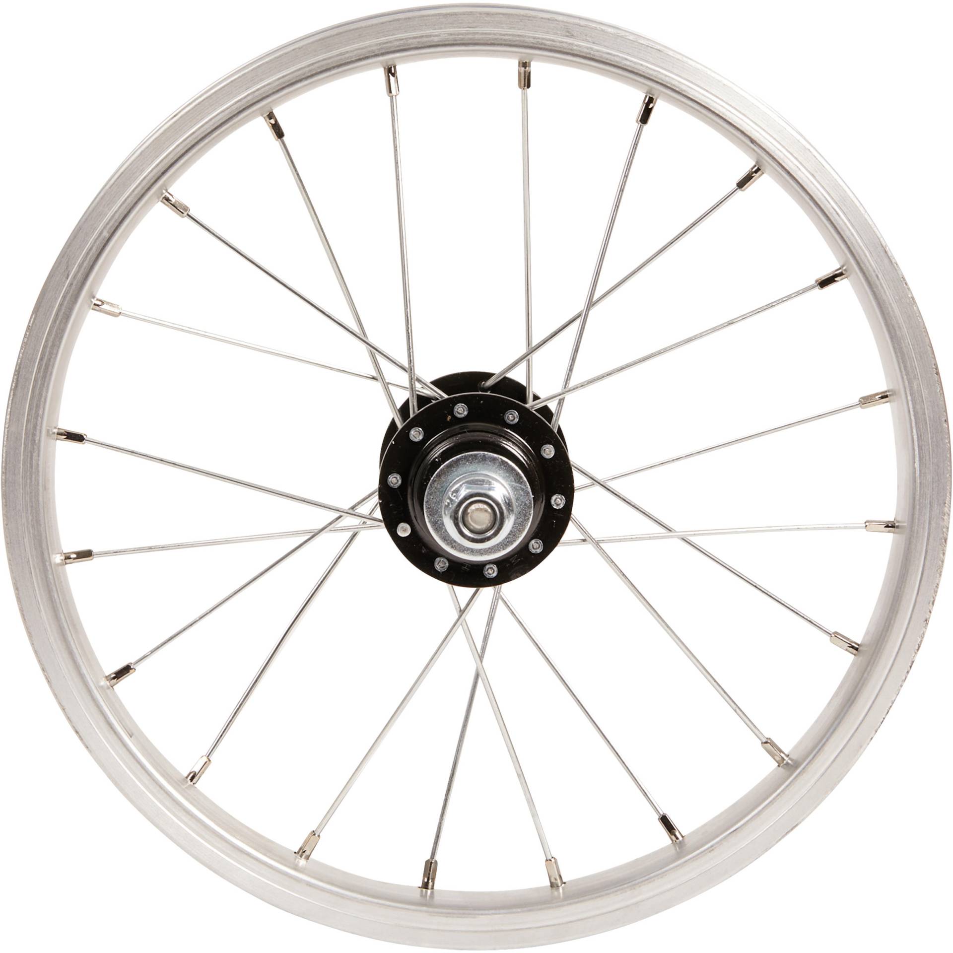 Hinterrad 14" Freilauf Trommelbremse/V-Brake Kinder silber von BTWIN