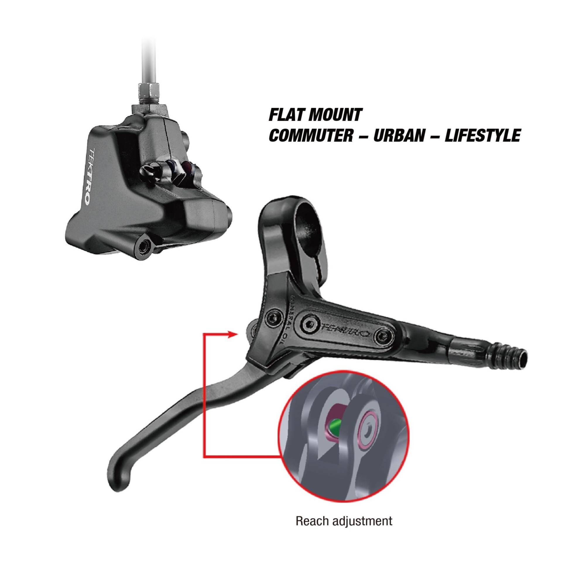 Hydraulikbremse Tektro R280 hinten rechter Hebel ohne Scheibe Hydraulikbremse Tektro R280 hinten rechter Hebel ohne Scheibe von BTWIN