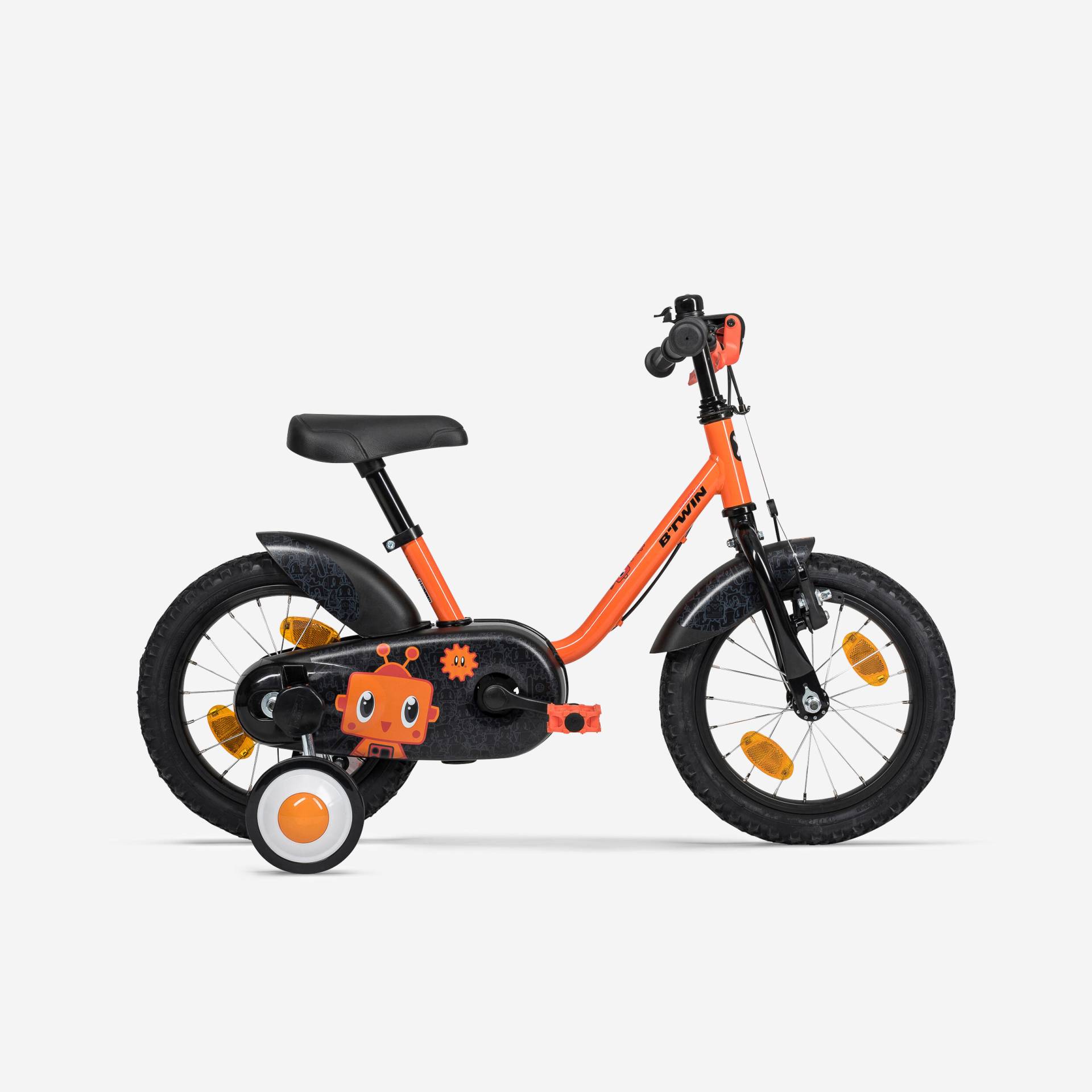 Kinderfahrrad 14 Zoll Robot 500 orange/schwarz von BTWIN