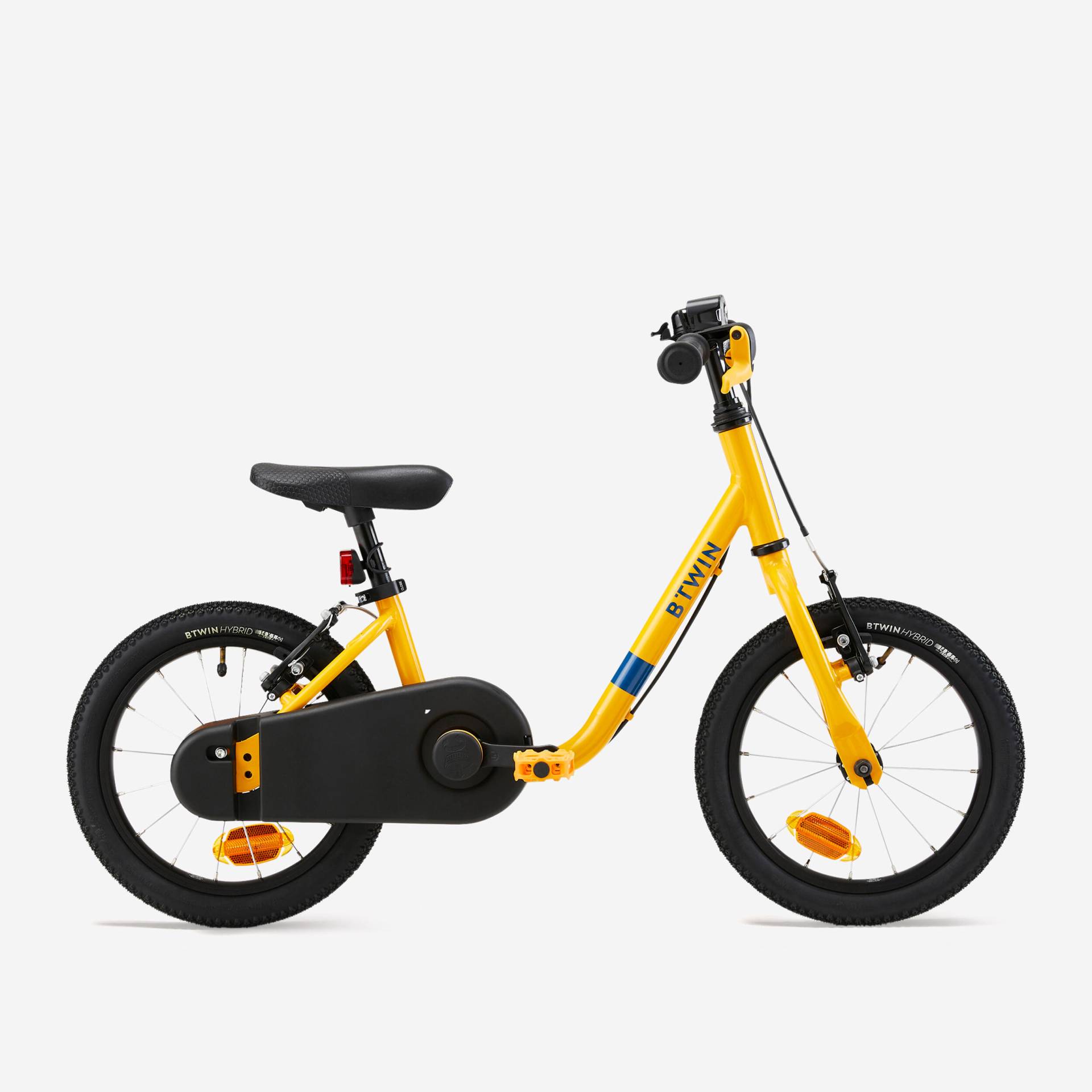 Kinderfahrrad 2-in-1 Laufrad 14 Zoll Discover 500 gelb von BTWIN