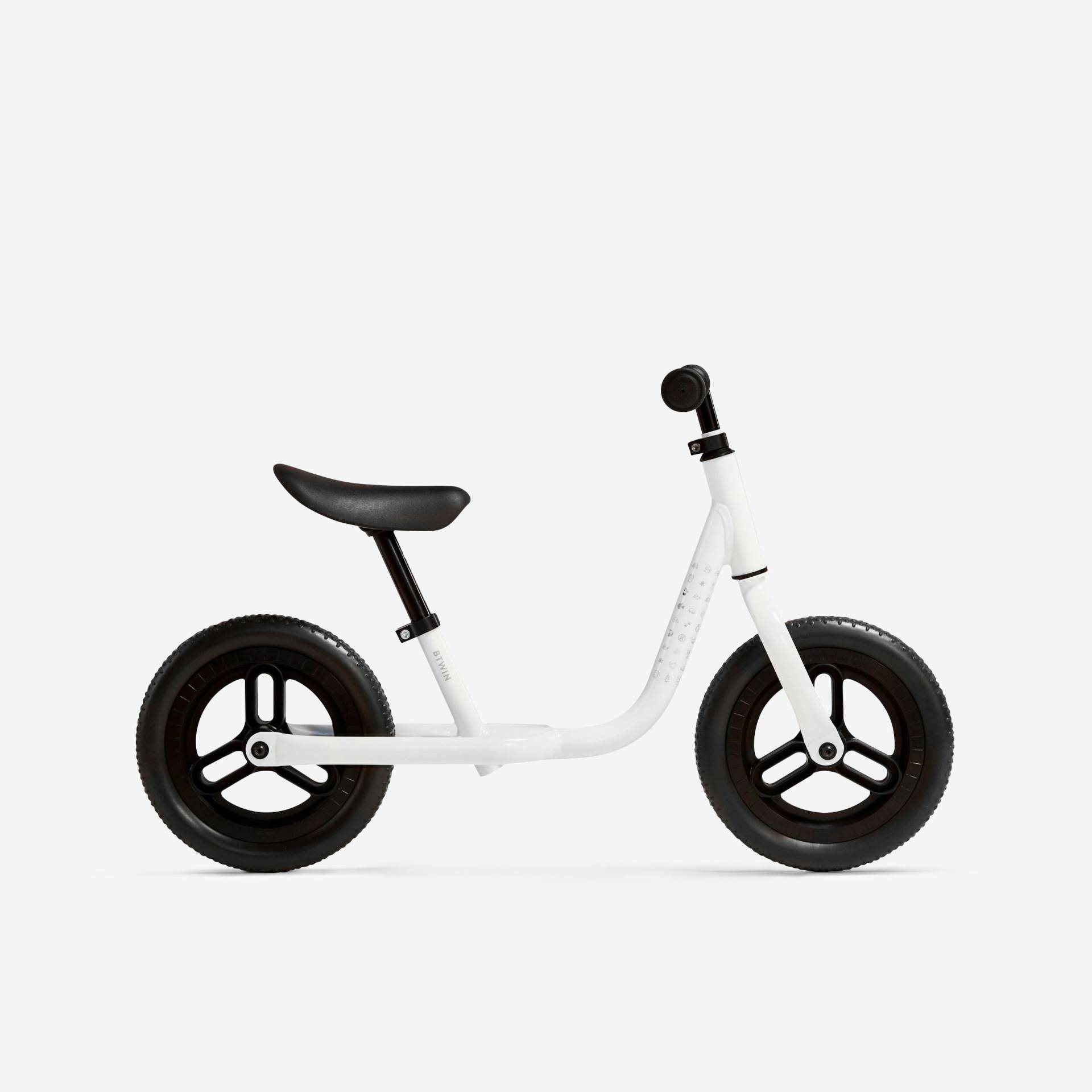 Laufrad Kinder 10 Zoll Runride 100 weiß/schwarz Laufrad Kinder 10 Zoll Runride 100 weiß/schwarz von BTWIN