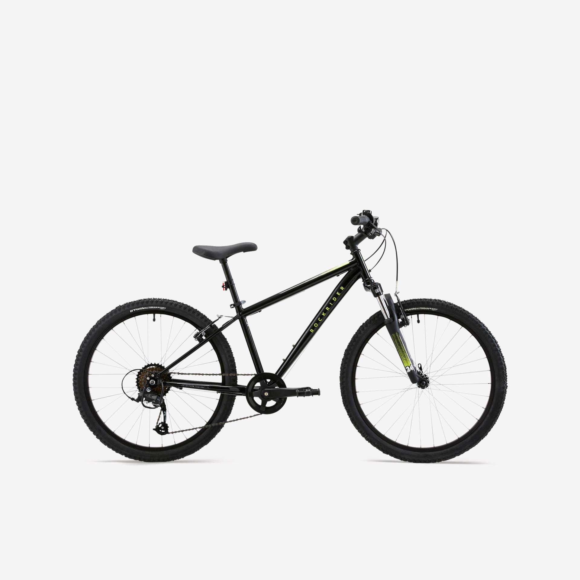 Kinderfahrrad Mountainbike 24 Zoll Rockrider Expl 500 schwarz von BTWIN